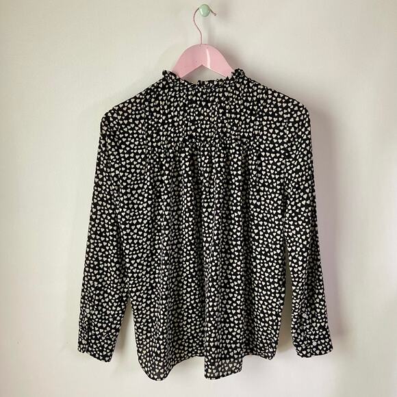 J. Crew Hearts Print Blouse - Picture 4 of 5